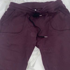 Dark purple Zyia sweats.